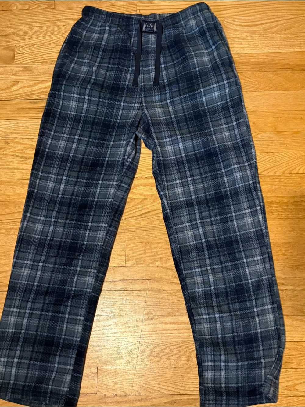 Lucky Brand Navy Plaid Fleece pajama pants